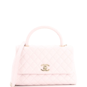 Chanel Coco Top Handle Bag Quilted Caviar Small