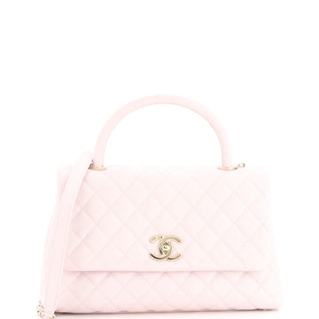 Chanel Coco Top Handle Bag Quilted Caviar Small