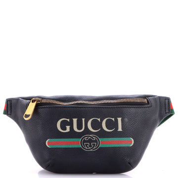 Gucci Logo Belt Bag Printed Leather Small