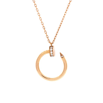 Cartier Juste un Clou Pendant Necklace 18K Rose Gold with Diamonds