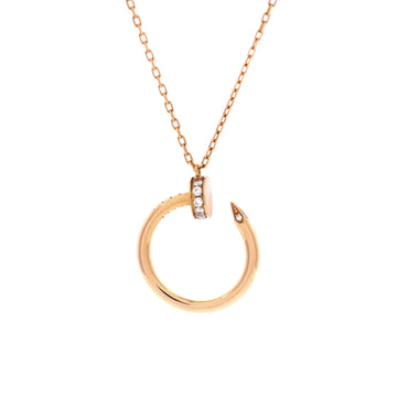 Cartier Juste un Clou Pendant Necklace 18K Rose Gold with Diamonds