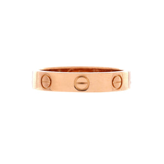 Cartier Love Wedding Band 1 Diamond Ring 18K Rose Gold with Diamond