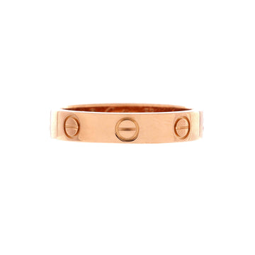 Cartier Love Wedding Band 1 Diamond Ring 18K Rose Gold with Diamond