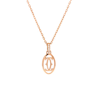 Cartier Double C de Cartier Pendant Necklace 18K Rose Gold with Diamonds