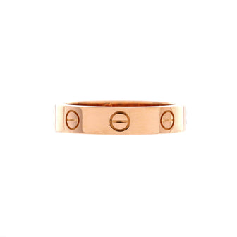 Cartier Love Wedding Band 1 Diamond Ring 18K Rose Gold with Diamond