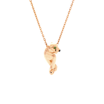 Cartier Panthere de Cartier Pendant Necklace 18K Rose Gold with Lacquer and Tsavorite Small