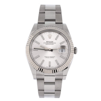 Rolex Oyster Perpetual Datejust Automatic Watch Stainless Steel and White Gold 41