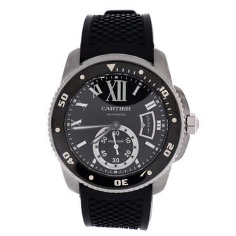Cartier Calibre de Cartier Automatic Watch Stainless Steel and Rubber with Ceramic 42