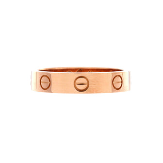 Cartier Love Wedding Band 1 Diamond Ring 18K Rose Gold with Diamond