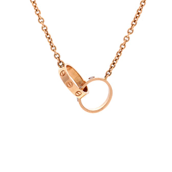 Cartier Love Interlocking Necklace 18K Rose Gold