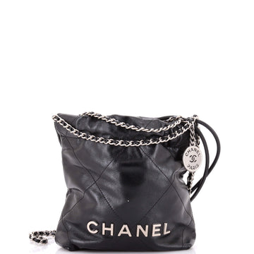 Chanel 22 Chain Hobo Quilted Calfskin Mini