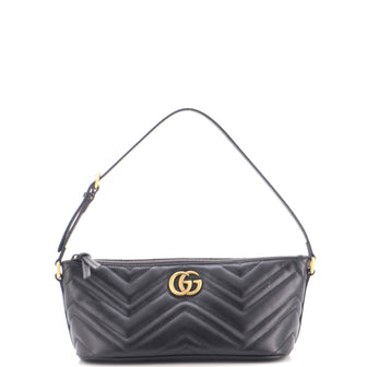 Gucci GG Marmont Pochette Shoulder Bag Matelasse Leather Small