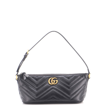 Gucci GG Marmont Pochette Shoulder Bag Matelasse Leather Small