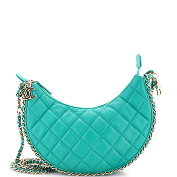 Chanel Chain Around Hook Hobo Quilted Lambskin Small