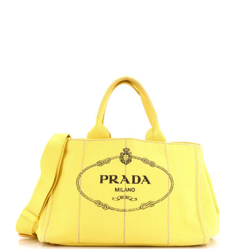 Prada Canapa Convertible Tote Canvas Medium