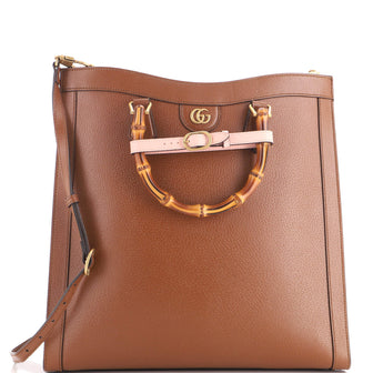 Gucci Diana NM Bamboo Handle Tote Leather Large
