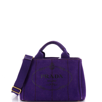 Prada Canapa Convertible Tote Canvas Mini