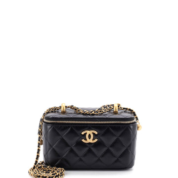 Chanel Perfect Fit Vanity Case with Chain Quilted Calfskin Small