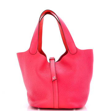 Hermes Picotin Lock Bag Tricolor Clemence MM