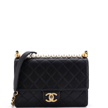 Chanel Chic Pearls Flap Bag Quilted Lambskin Small