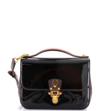 Louis Vuitton Cherrywood Handbag Vernis with Monogram Canvas BB