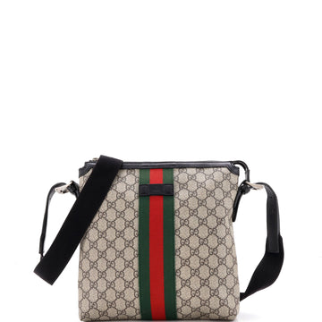 Gucci Web Messenger Bag GG Coated Canvas Medium