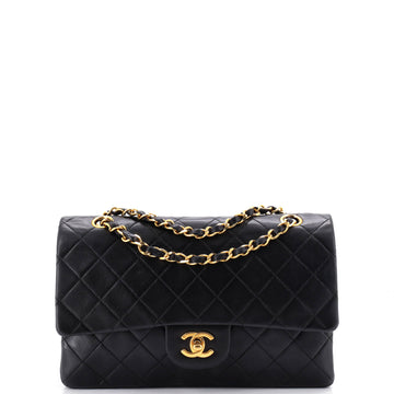 Chanel Vintage Classic Double Flap Bag Quilted Lambskin Medium