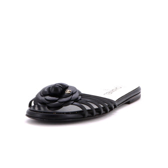 Chanel Women's Camellia Mule Sandals Leather