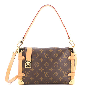 Louis Vuitton Side Trunk Handbag Monogram Canvas MM