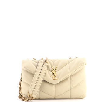 Saint Laurent Loulou Puffer Shoulder Bag Quilted Canvas Mini