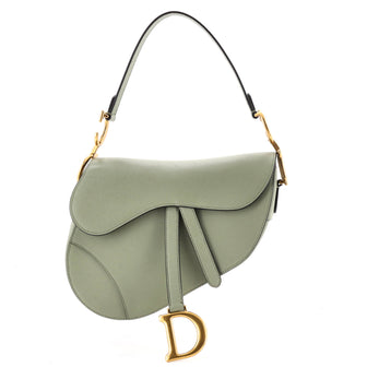 Christian Dior Saddle Handbag Leather Medium