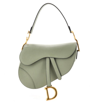 Christian Dior Saddle Handbag Leather Medium