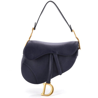 Christian Dior Saddle Handbag Leather Medium