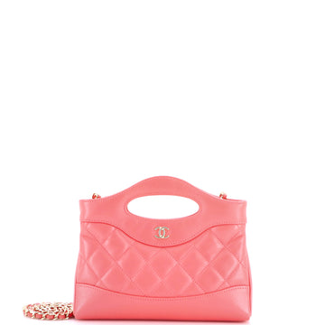 Chanel 31 Shopping Bag Clutch with Chain Quilted Lambskin Small