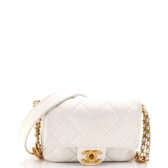 Chanel Twist Your Buttons Flap Bag Quilted Caviar Mini