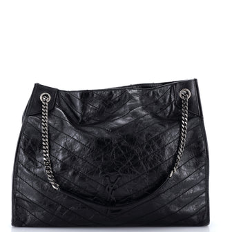 Saint Laurent Niki Shopping Tote Matelasse Chevron Leather Large