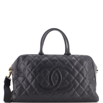 Chanel Timeless CC Bowler Bag Quilted Caviar XL