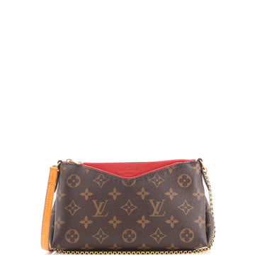 Louis Vuitton Pallas Clutch Monogram Canvas with Leather