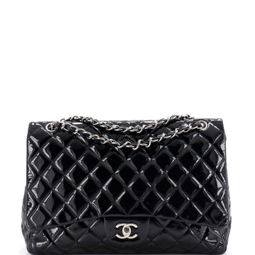 Chanel Classic Single Flap Bag Quilted Patent Maxi