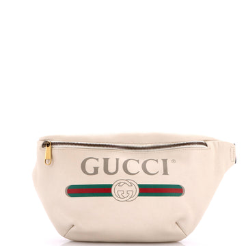 Gucci Logo Belt Bag Printed Leather Medium