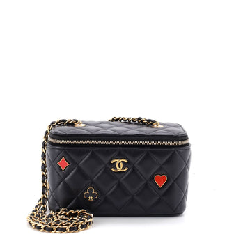 Chanel Coco Casino Vanity Case with Chain Quilted Lambskin Small