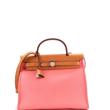 Hermes Herbag Zip Leather and Toile 31