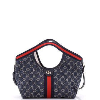 Gucci Giglio Tote GG Denim Small