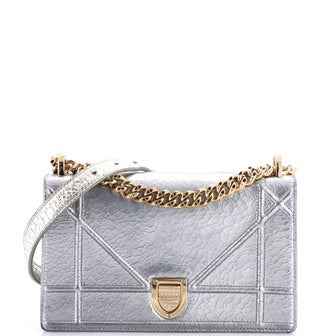 Christian Dior Diorama Flap Bag Crackled Deerskin Small