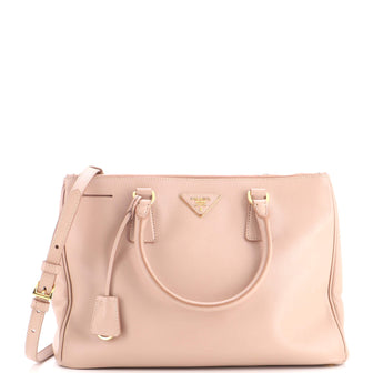 Prada Double Zip Lux Tote Saffiano Leather Medium