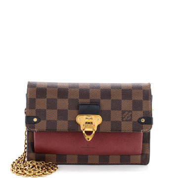 Louis Vuitton Vavin Chain Wallet NM Damier with Leather