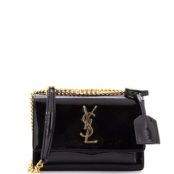 Saint Laurent Sunset Crossbody Bag Patent Small