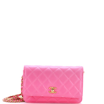 Chanel Pearl Crush Wallet on Chain Quilted Lambskin