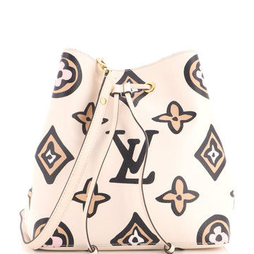 Louis Vuitton NeoNoe Handbag Wild at Heart Monogram Giant MM