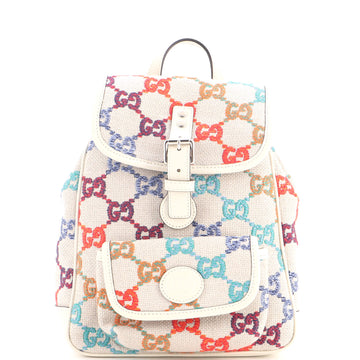 Gucci Children's Pocket Flap Backpack Multicolor GG Linen
